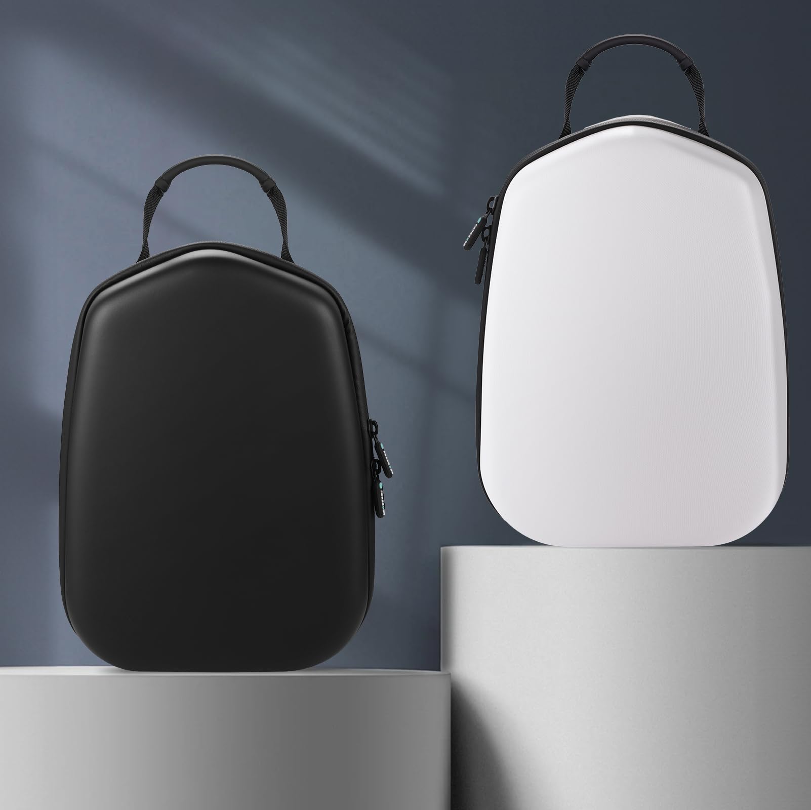 FOREGOER Funda de transporte rígida compatible con Meta Oculus Quest 2/Quest 3/Vision Pro, funda de almacenamiento portátil de viaje para auriculares originales oficiales de VR y controladores