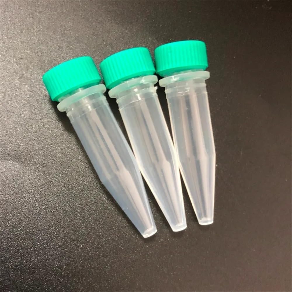 Laborglaswaren 500 Teile/los 1,5 ml 10 × 45mm Kunststoff Fläschchen Schraube Kappe Scharfen Boden Zentrifuge Labor Mit Dichtung Ring