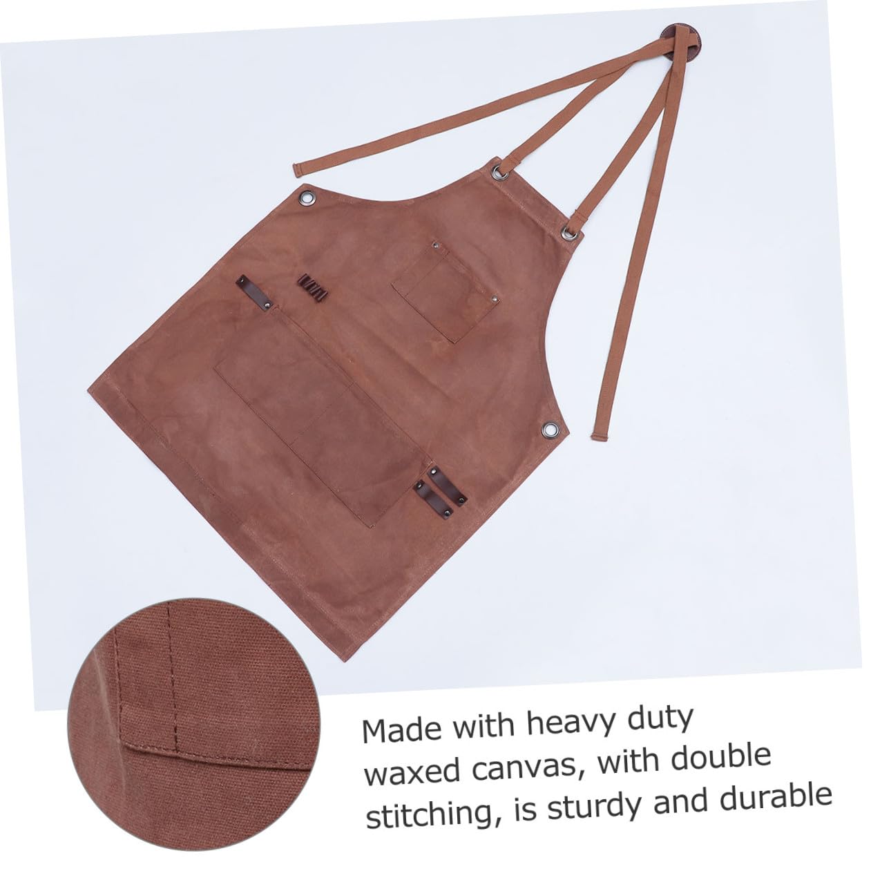 Holzbearbeitungsschürze Aus Gewachstem Canvas Mit Werkzeugtaschen Für Herren Arbeitsschutzkleidung Mit Doppelnähtiger Konstruktion Und Bequemer Rückengurteinlage
