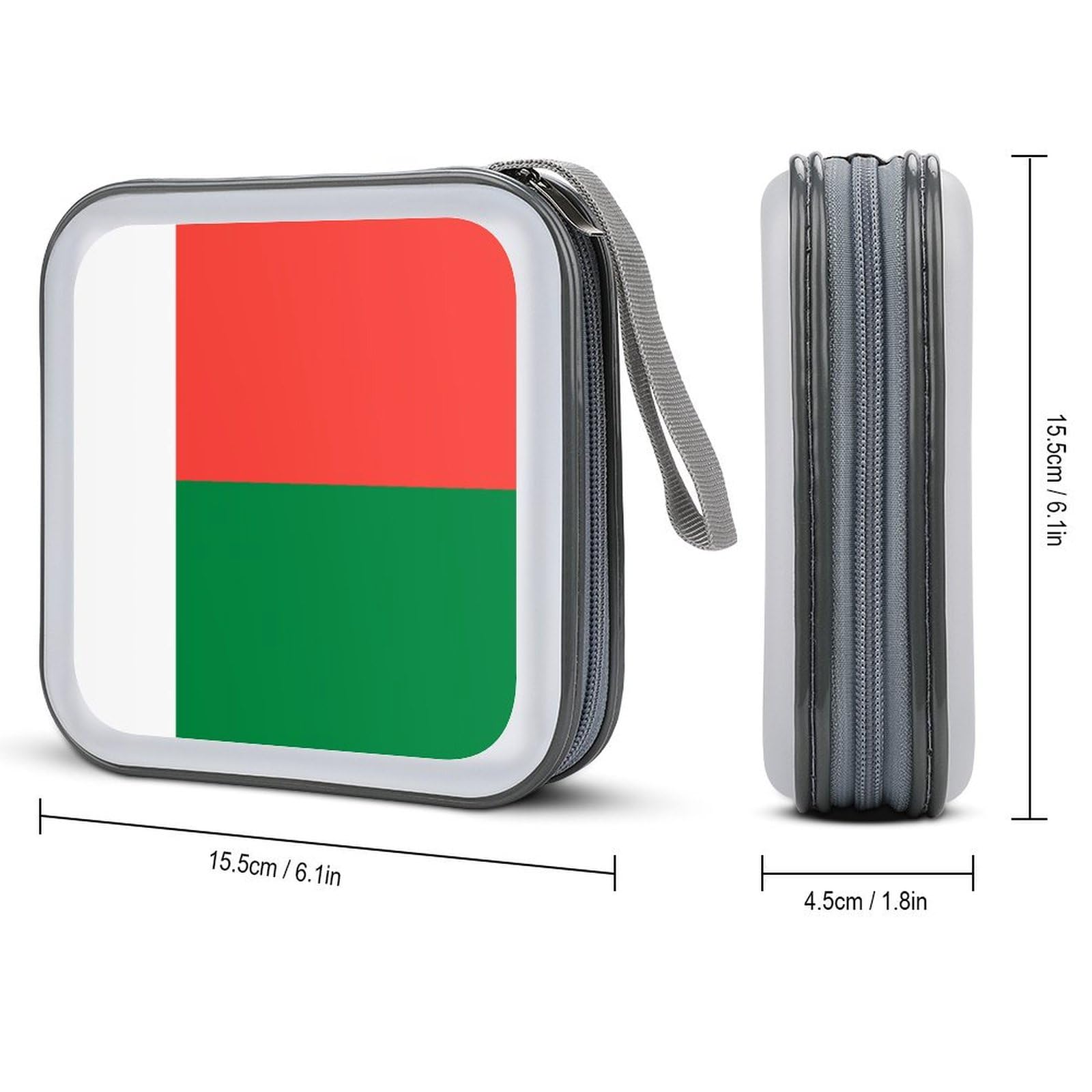 Madagascar Flag CD Case DVD Storage Case Portable