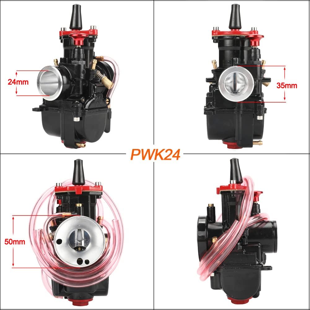 PWK Carburetor 21 24 26 28 30 32 34mm Racing Carb Universal 2T 4T Engine Dirt Bike Motocross Motorcycle Scooter ATV Quad (24mm)