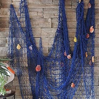 VEIOU Fish Net Wall Decor Nautical Mediterranean Style Photo Hanging Display Frame