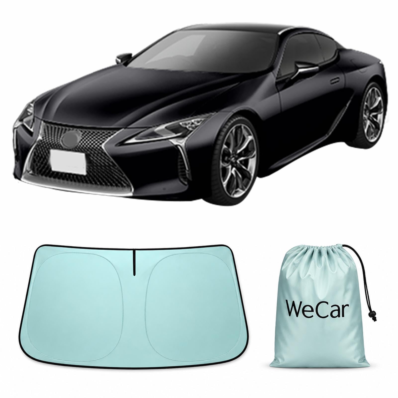 Amazon.co.jp: YouCar LC500 互換性 フロントサンシェード 車用