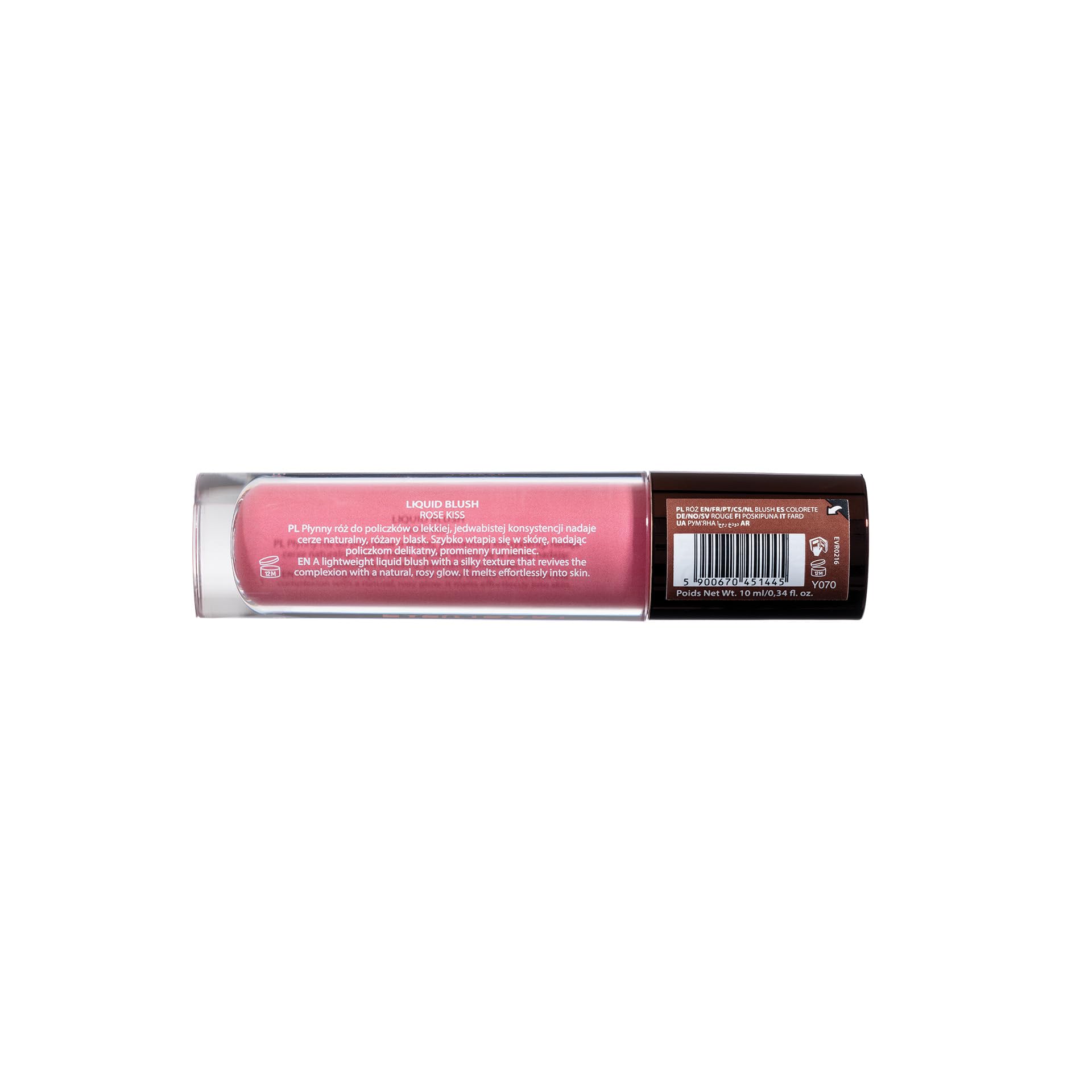 EVERYBODY LONDON Róż do policzków w płynie, Liquid Blush, intensywny kolor i blask, lekka formuła, efekt promiennej i zdrowej skóry, 10ml (Rose Kiss)