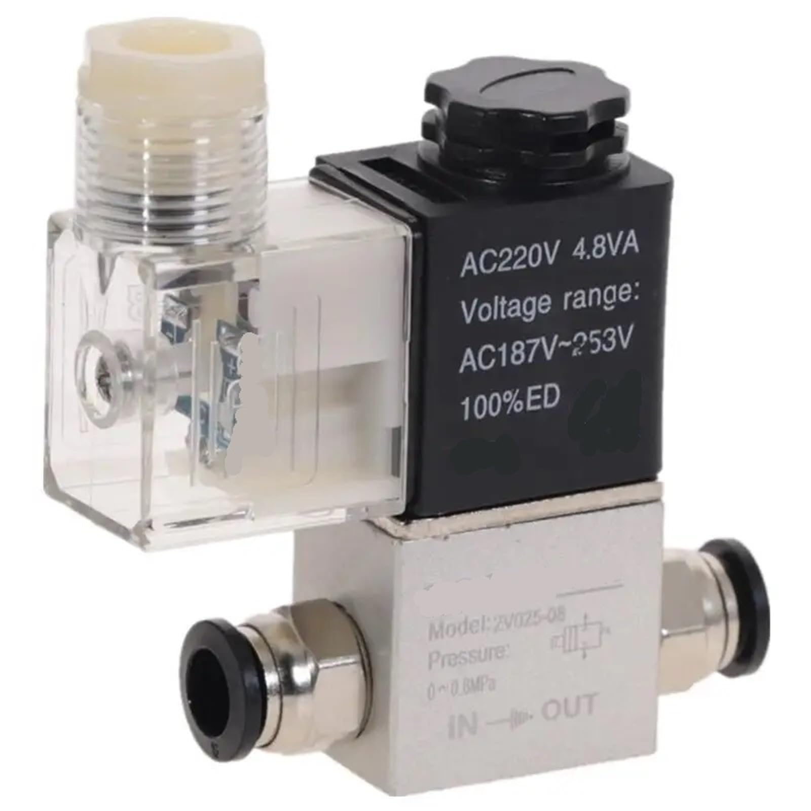 Électrovanne pneumatique 2V025-08 220V CA 1/4 pouce normalement fermée