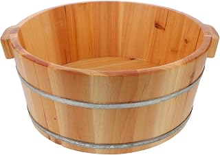 Fußbadewanne für Sauna und Reisen, Tiefes Design, Braun