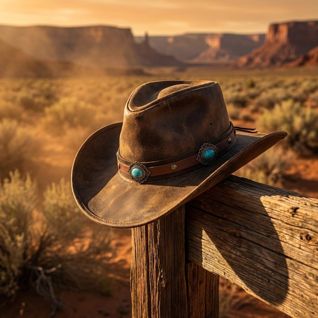 3PCS Western Hat Bands for Women Men, Turquoise Leather Hat Band Set, Adjustable Beaded Fedora Panama Rancher Strap Replacement Western Hat Accessories image 5
