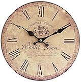 sehr dekorative Glaswanduhr im Vintage Design