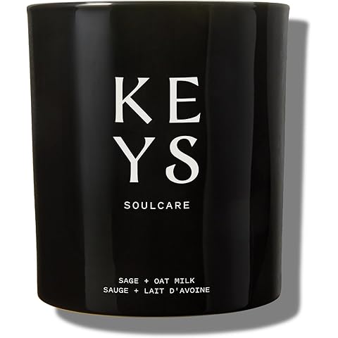 Keys Soulcare Sage + Oat Milk Candle, Single-Wick Home Fragrance, Calming + Relaxing Scent for Body & Mind, Soy Wax, Vegan, Cruelty-Free