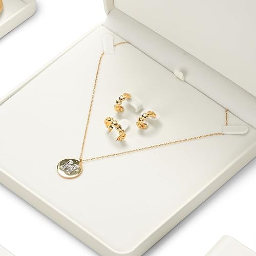 Miniatura 7 de Oirlv Caja de joyería de cuero de lujo Caja de almacenamiento de collar grande Caja de regalo de joyería para pulsera, collar, pendiente, anillo