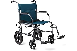 19-Inch Seat, Gray Frame Medline Steel Transport Wheelchair