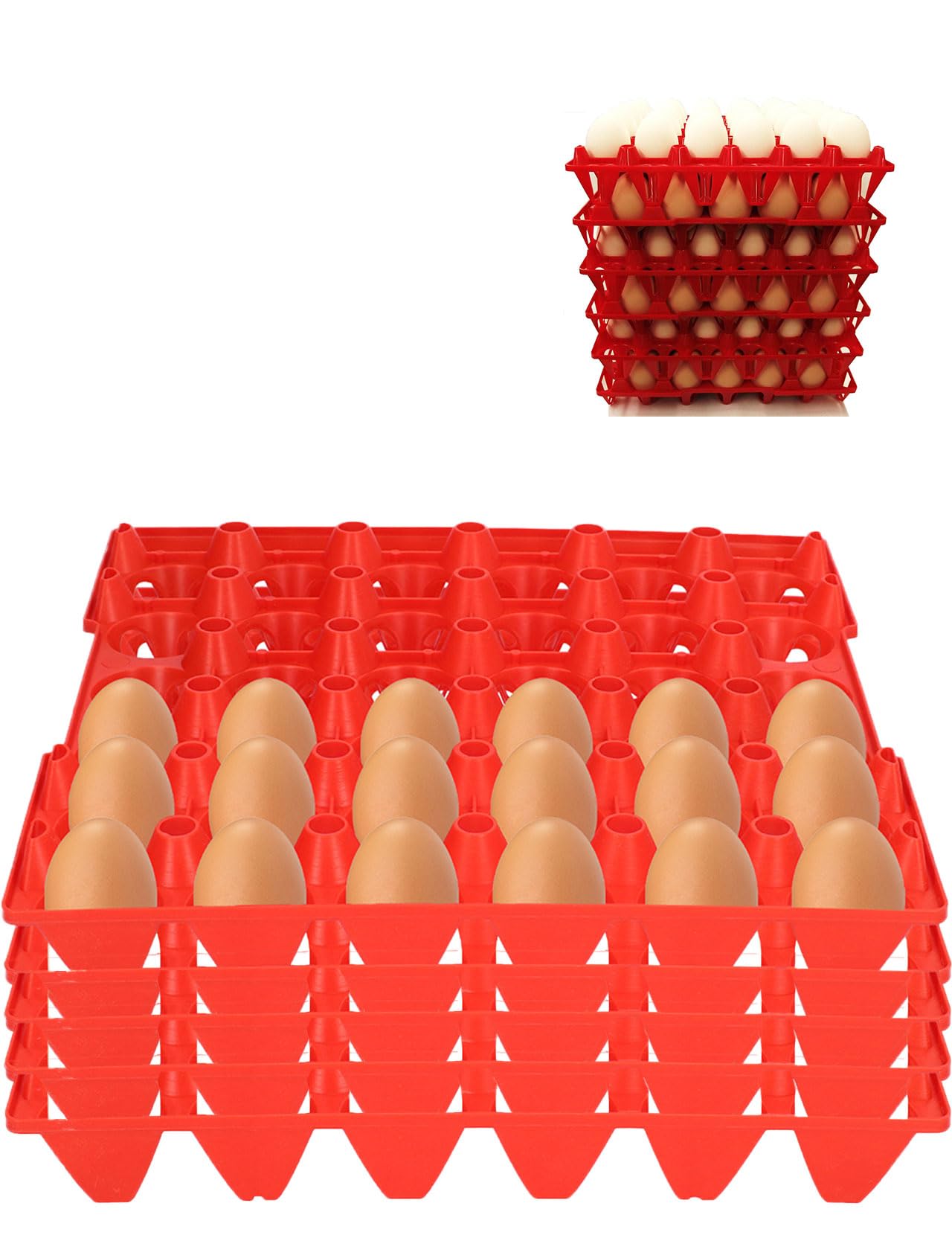 Hztyyier Eierhalter 5er Set - 30 Zellen Kunststoff Eierschalen Gelb