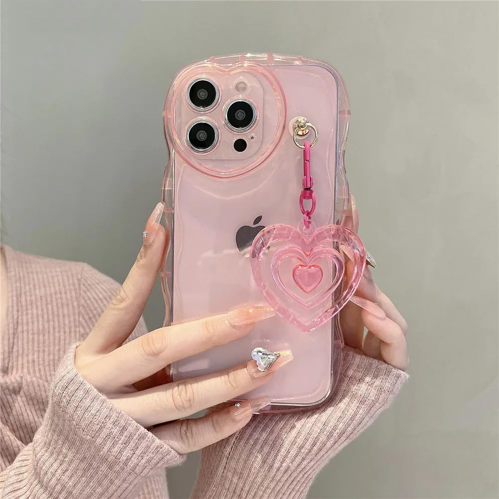 Coque iPhone 15 Plus cadeau romantique avec pendentif coeur et coque transparente - 7