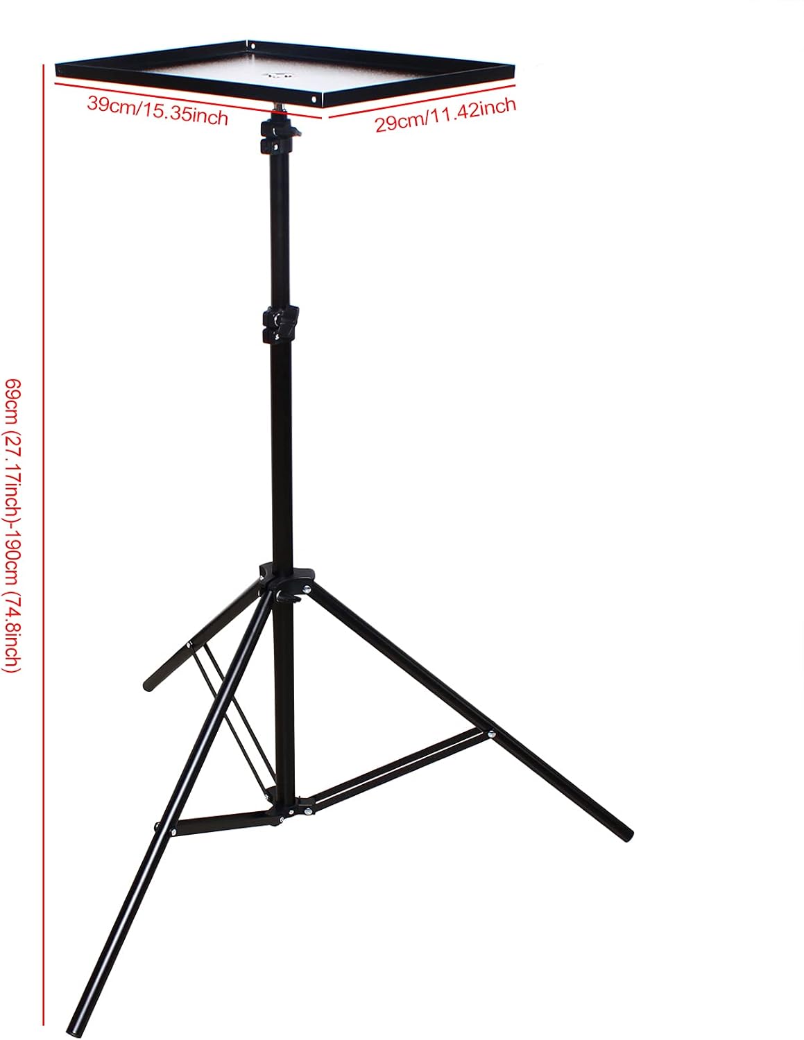 Projector Laptop Tripod Stand, 69-190CM Height and Tilt Adjustable Foldable Laptop Tripod Multifunctional DJ Racks Portable Projector Stand, Tripod for Notebook Computer, Projector, Lamp Bracket