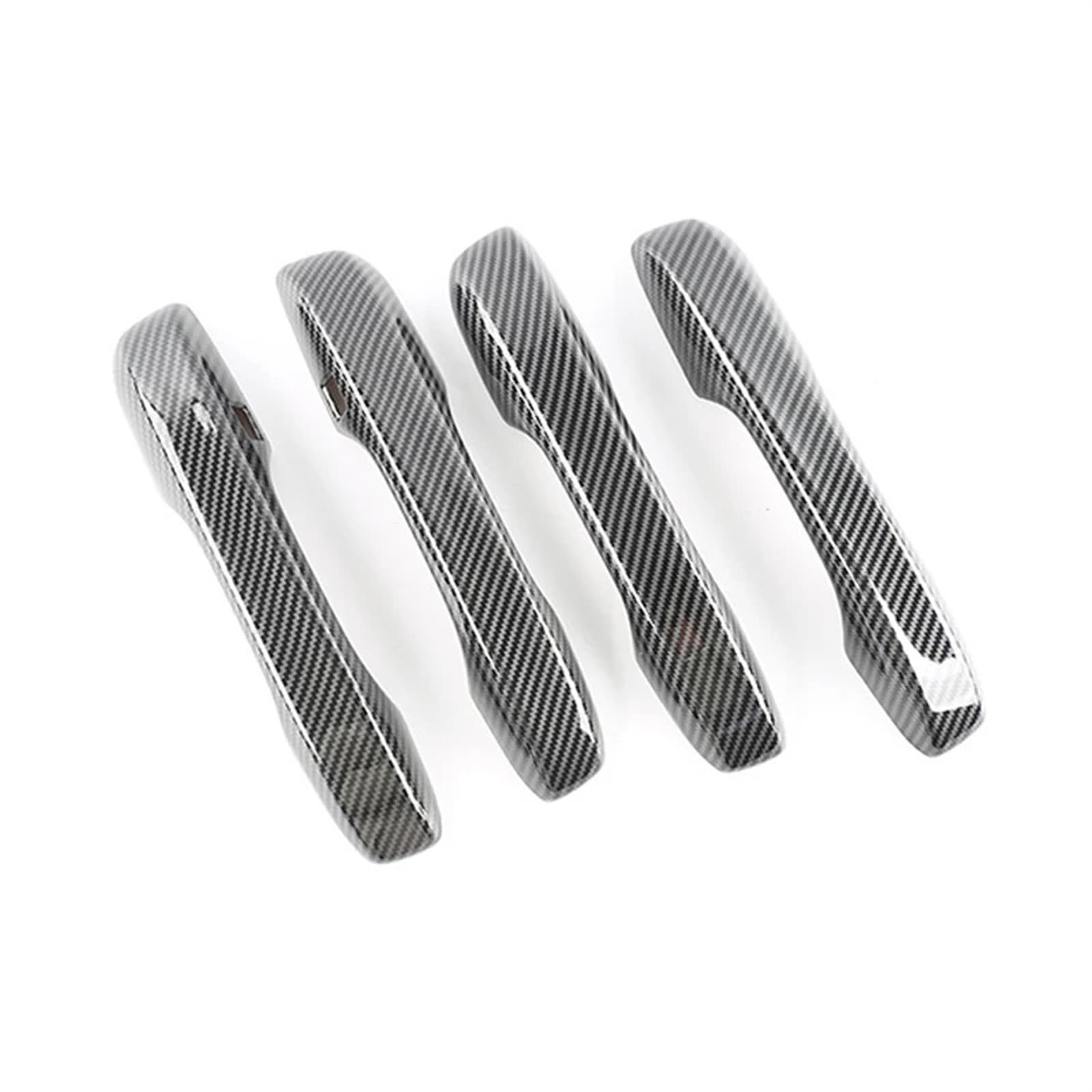 OUVECR for Civic 11th Gen 2022 2023 2024 Car Carbon Fiber Style Exterior Door Handle Moulding Cover Trim W/Keyless Entry Decor Car Outer Door Handle(Carbon)