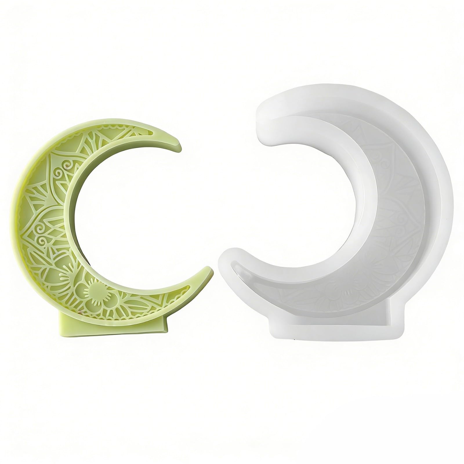 Xjdzineq Flexible Sturdy Silicone Fashion Accessory for Making Unique Moons Shaped and Home Decorations Castes Set Plasters Making Supplies