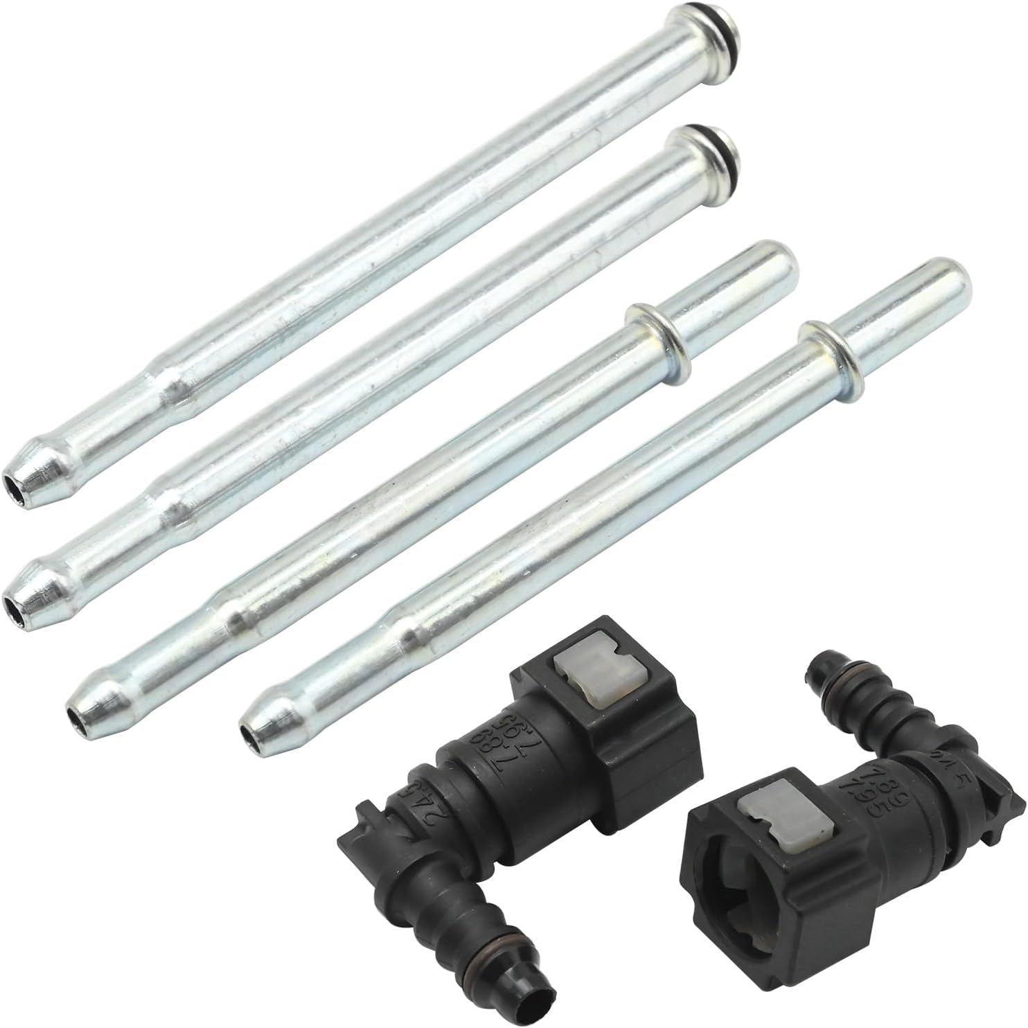 Upgrade 25 Feet Fuel Line Repair Kit, 5/16 Inch Nylon Fuel Line Tubing Fittings Kit for Cars and Trucks