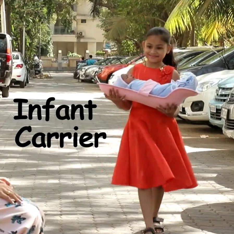 HOOPA 2-in-1 Infant Carrier for Newborn (0–4 Months) | Reclined Carrying & Breastfeeding Support | Strong Back Support | Indoor & Outdoor Use | Feeding Pillow | Nursing pad | Grey 2