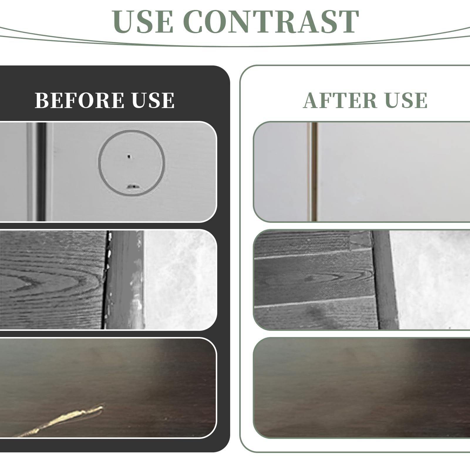 Penriter Grey Wood Fillers Wooden Furniture Repair Kit, Oak Laminate Floor Repair Kit for Wooden Cabinet Door - Image 3