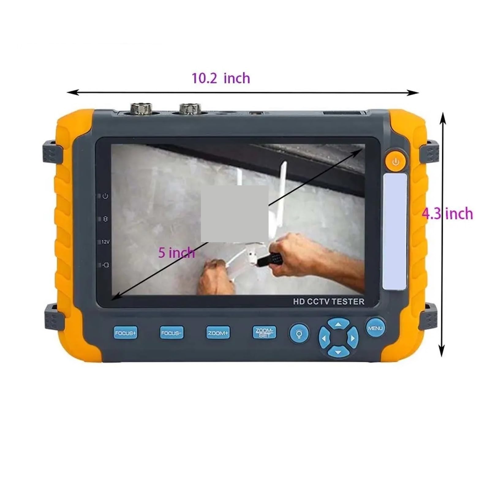 Monitor testowy CCTV, Tester Telewizji Przemysłowej 8MP 4K Tester Kamery Bezpieczeństwa 5 Cal Monitor TFT LCD Dla 4 W 1 TVI AHD CVI Analogowy Tester Kamery Bezpieczeństwa Wideo