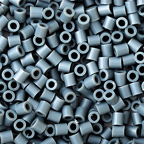 Rosebeading 800 cuentas de plástico de 5 mm para niños, cuentas de manualidades, gris oscuro Cover