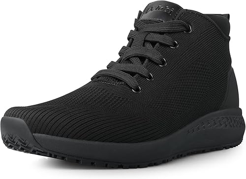 Botas de trabajo antideslizantes para hombre, zapatos de chef antideslizantes para servicio de alimentos, cocina, restaurante, botas de tobillo de