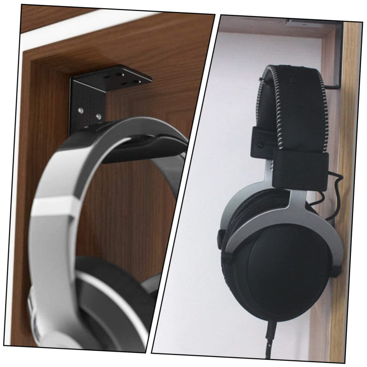DOITOOL 6 Pz supporto per cuffie gancio sotto scrivania per cuffia portacomputer porta computer porta cuffia gancio per cuffie auricolare staffa allacciare appendiabiti