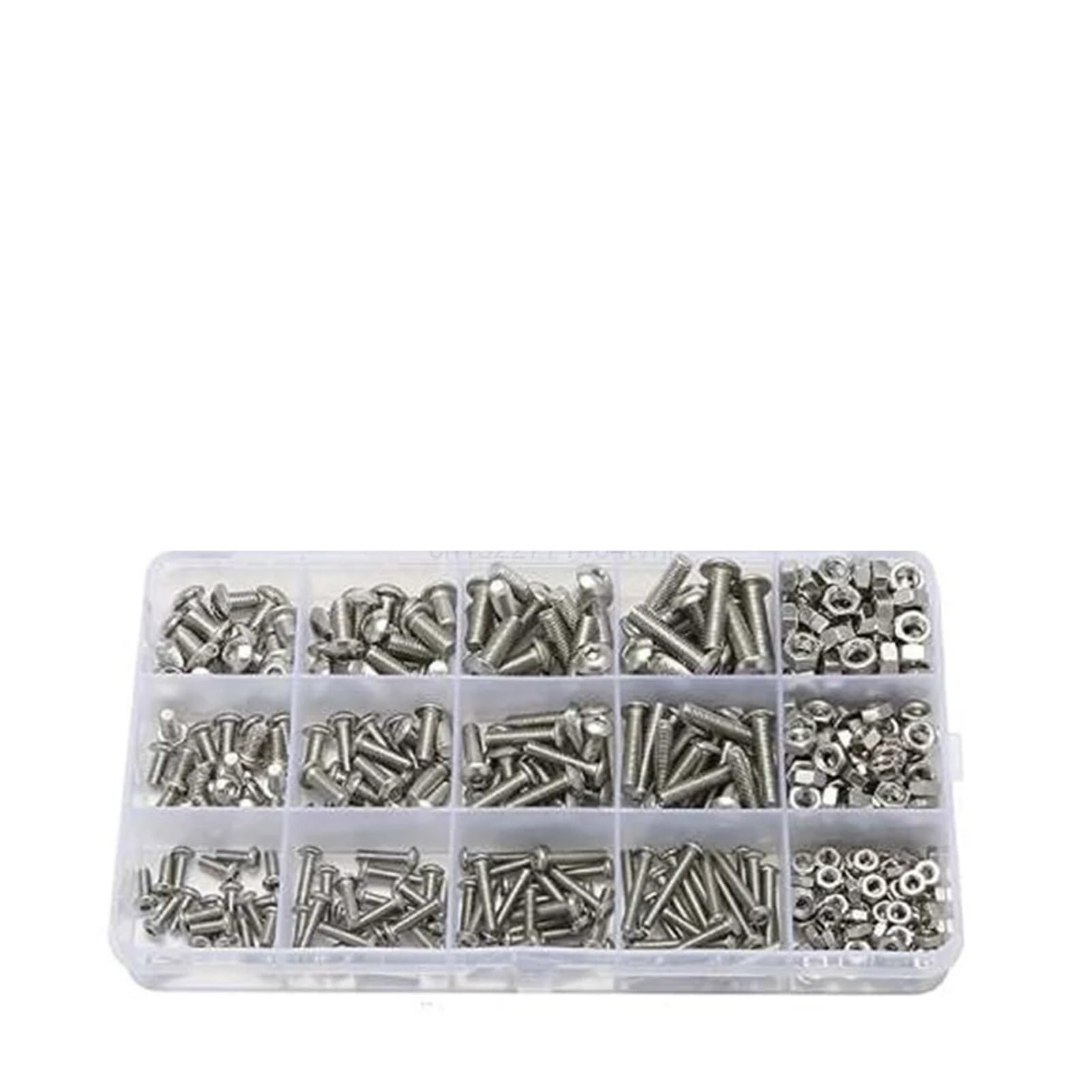 440-teiliges Schrauben- und Muttern-Set, M3, M4, M5, Edelstahl, Innensechskant, Halbrundkopfschrauben, Schrauben, Muttern, Sortiment, Kit, Schraube