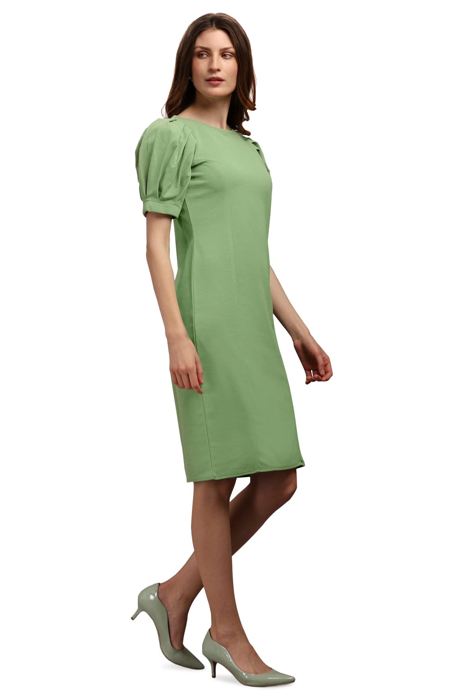 PURVAJA Vestido ajustado hasta la rodilla para mujer (Ruby-564-570)
