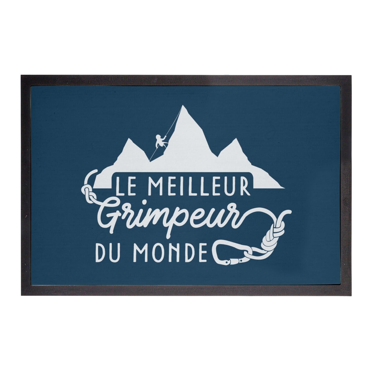 Paillasson escalade bleu montagne tapis de sol grimpe 60x40