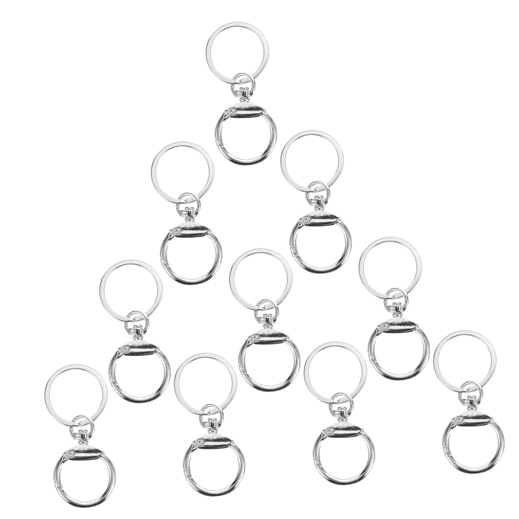 HOMSFOU 5 Set Portachiavi Metallo Zincato Clip Per Chiavi Fai Da Te Accessori Decorativi Pratici E Delicati Per Organizzazione Chiavi E Borse 10 Pezzi*5
