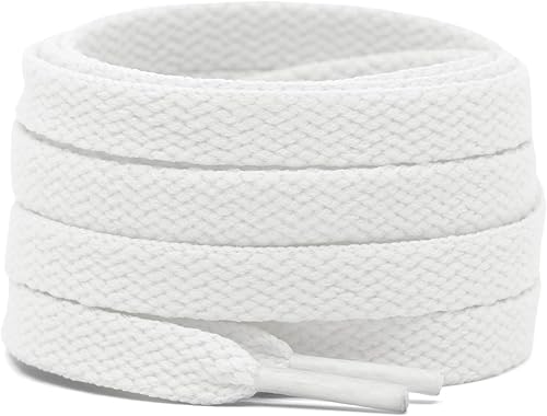 DELELE 2 pares de cordones planos de 516 pulgadas de ancho para tenis de deporte de correr, zapatos y botas de cordones