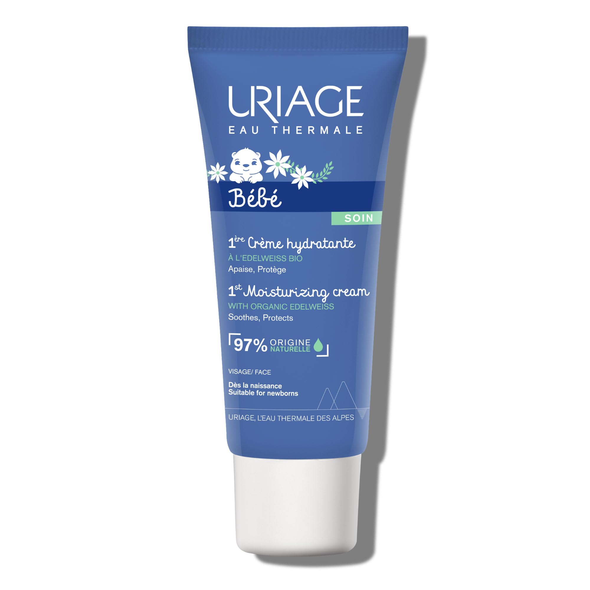 Uriage Bébé Crema Idratante Viso con Stella Alpina Bio e Burro di Karité 40ml