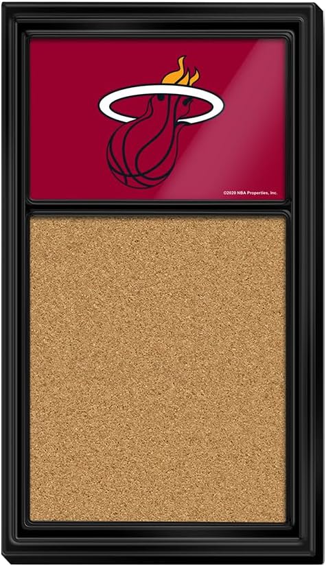 The Fan-Brand NBA Miami Heat: Cork Note Board- Sports Decor for Home, Game Room, Fan Cave & Garage - USA Made