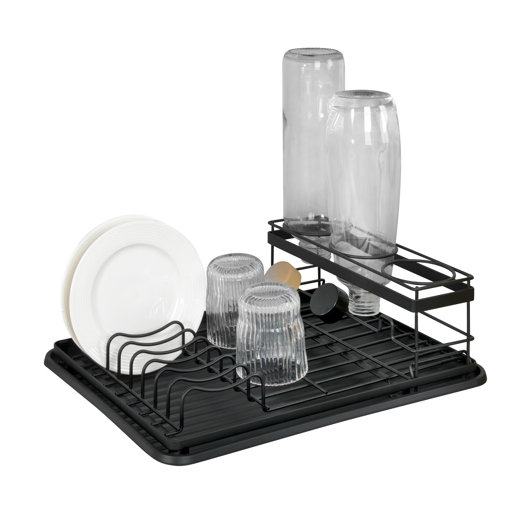 Afdruiprek voor servies 2 lagen - Zwart - 43 x 24 x 34 - Voor afwassen in de keuken
