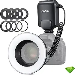 Godox ML-150II ML150II Macro LED Anel Flash Speedlite GN12 0.1-2s Tempo de Reciclagem 5800K±200K para Sony Canon Nikon etc Câmeras DSLR para Produção de Vídeo, Fotografia de Animais e Plantas