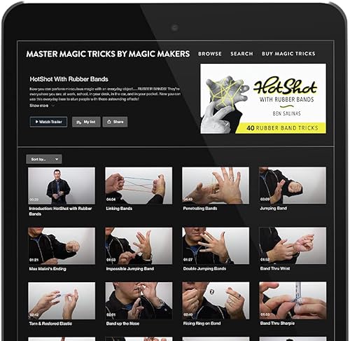 Miniatura 2 de Trucos de magia de banda de goma, el curso completo, completamente demostrado y explicado