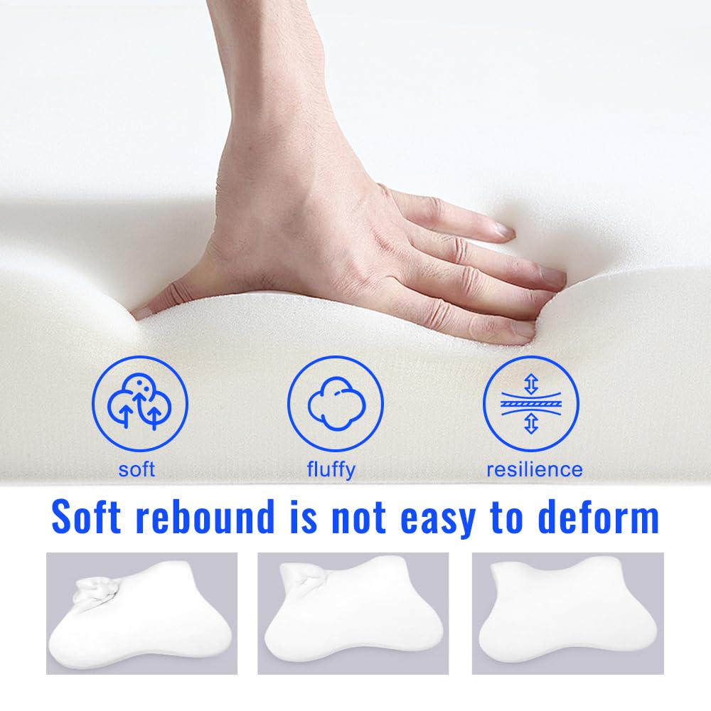 Coussin Lombaire Et Cervical Voiture 2 Pièces - Mousse Mémoire De Forme Ergonomique - Housse Lavable - Pour Siège Auto Ou Bureau - 12