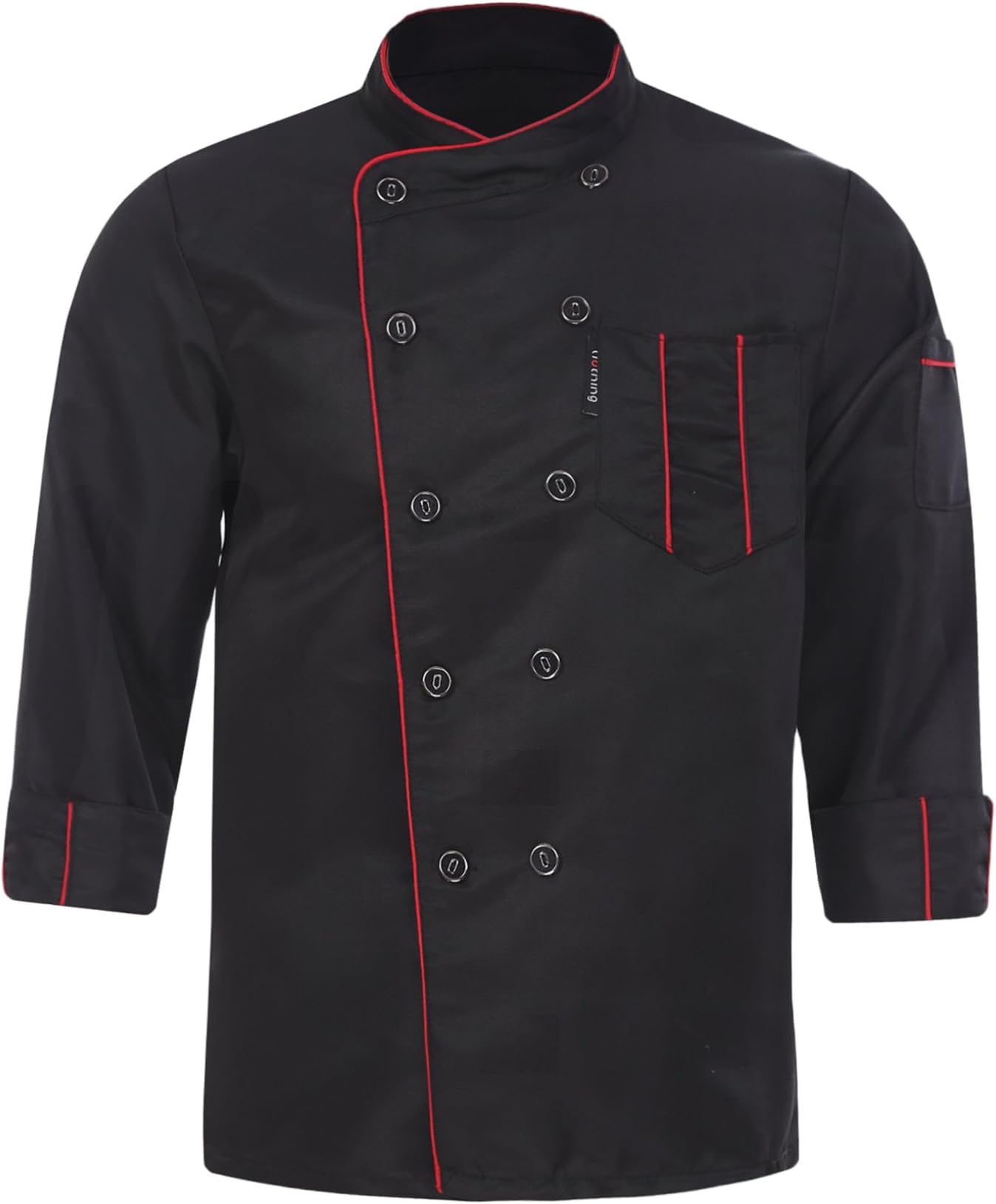 Unisex Chef Coat Mens Womens Long Sleeves Double-Breasted Kitchen Chef Shirt Uniform