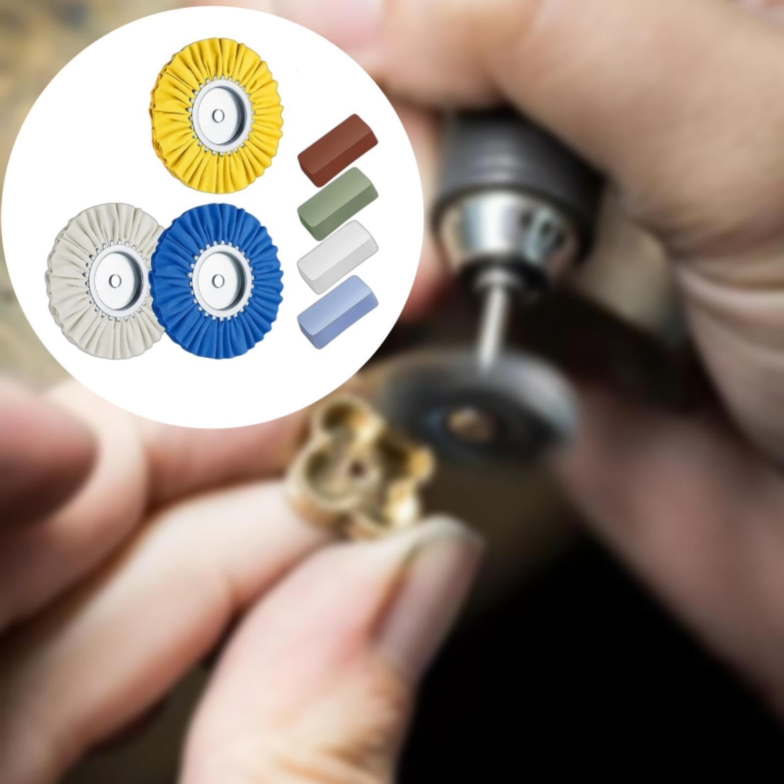 3 Piezas Rueda de Pulido Rueda para Pulir Accesorios para Esmeril Rueda de Pulido para Metal Construcción de Metal Adecuada para Taller Carpintería
