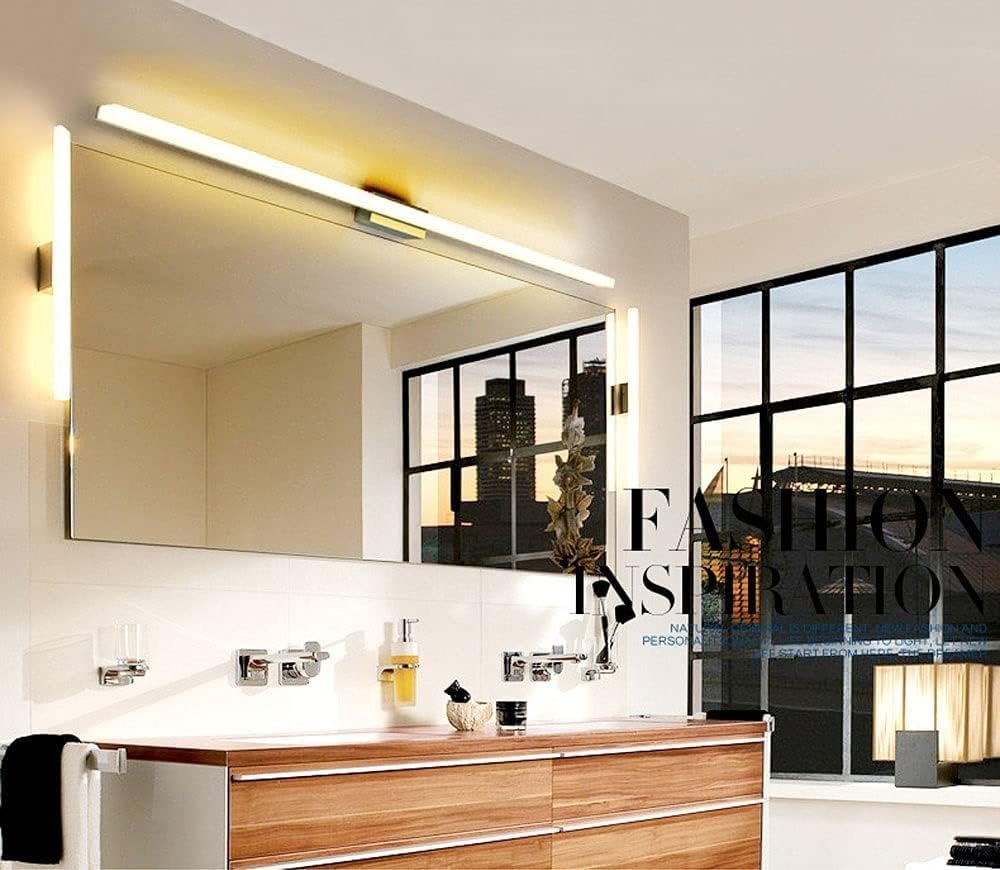 LED Spiegelleuchte badlampe Warmes Licht 3000K 120CM Spiegellampe badezimmer lampe wand wandlampe Spiegelschrank beleuchtung leuchte lampe Spiegellampen für das bad wasserdicht 22W