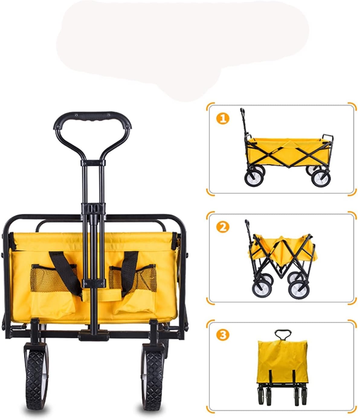 Garden Cart Garden Stroller Folding Portable Outdoor Shopping Home Trailer Hand Truck Wild Camp Hand Draw Cart