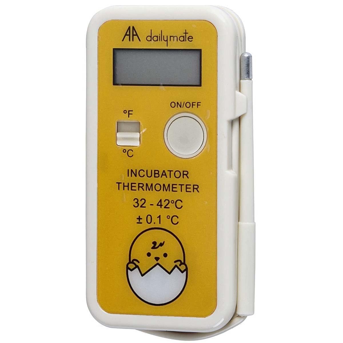 BRUJA Termómetro Digital de Incubación Dailymate – Para Pollos y Aves de Corral, Control Preciso de Temperatura para Máquina Incubadora, Incubadora Automática y Superficies