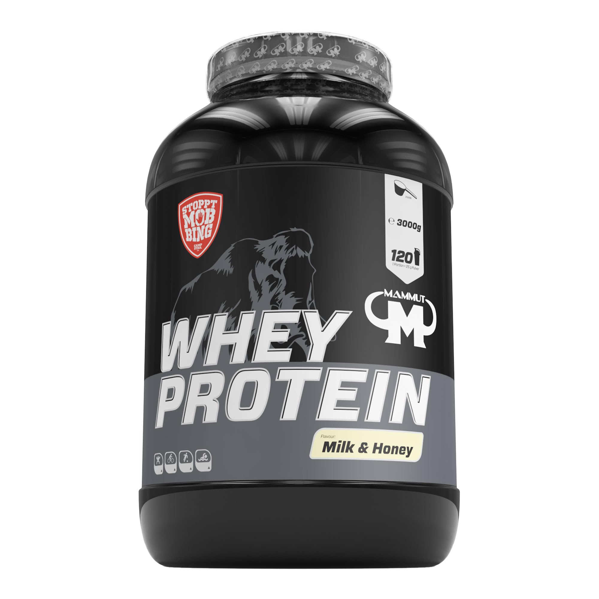 Mammut Nutrition Whey Protein, Milk & Honey, Molke, Eiweiß, Protein Shake, 3000 g