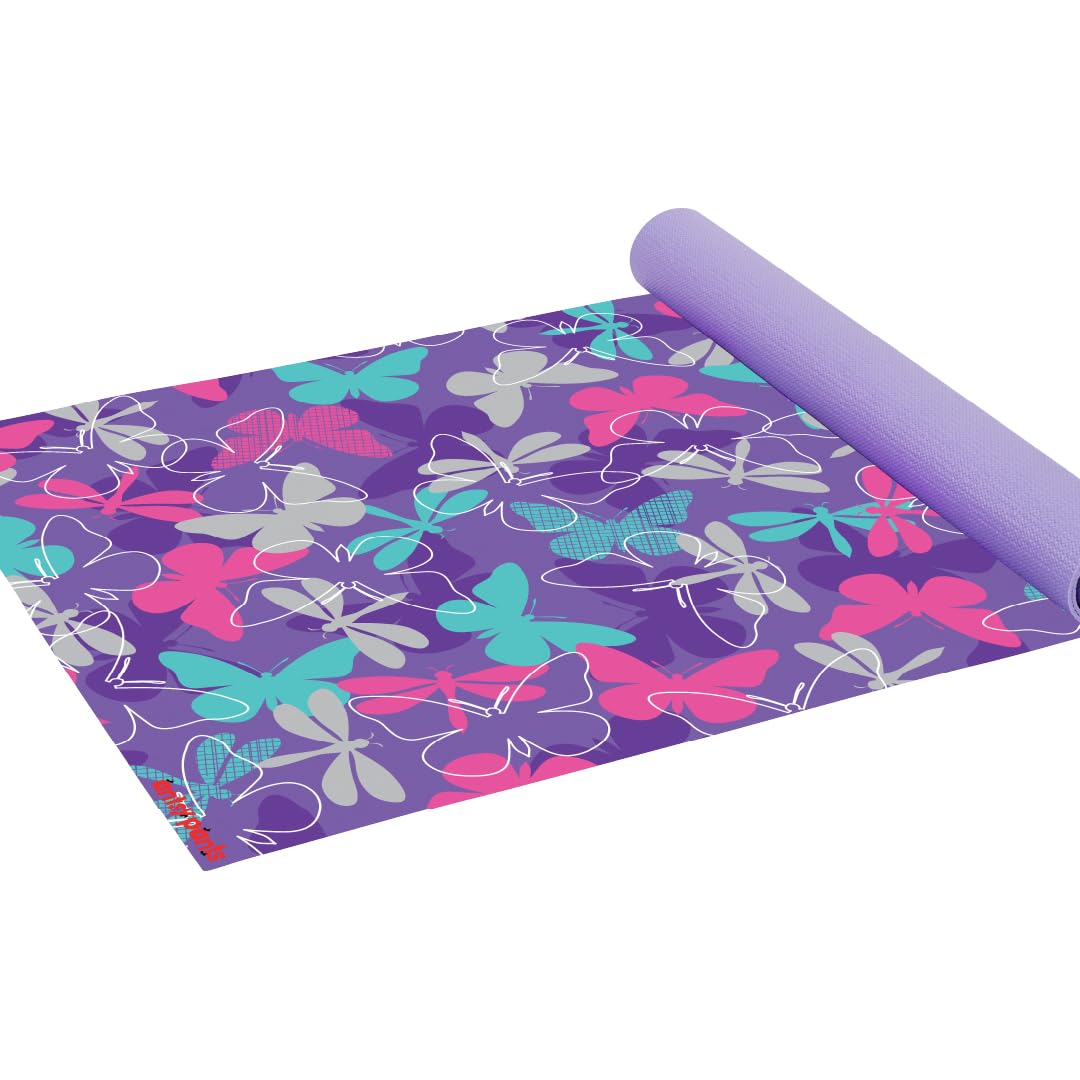 Antsy Pants Kids Yoga Mat - Non-Slip Workout Mat for Home and Travel, 60" x 24", 3mm Thick, Free of Toxic Phthalates - for Kids and Toddlers