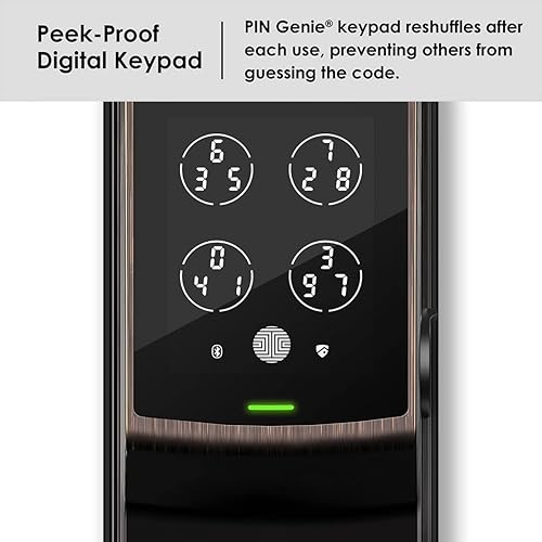 Miniatura 3 de Lockly Secure Pro - Cerrojo de seguridad, cerradura inteligente Wi-Fi, cerradura de puerta de entrada sin llave, cerraduras inteligentes para