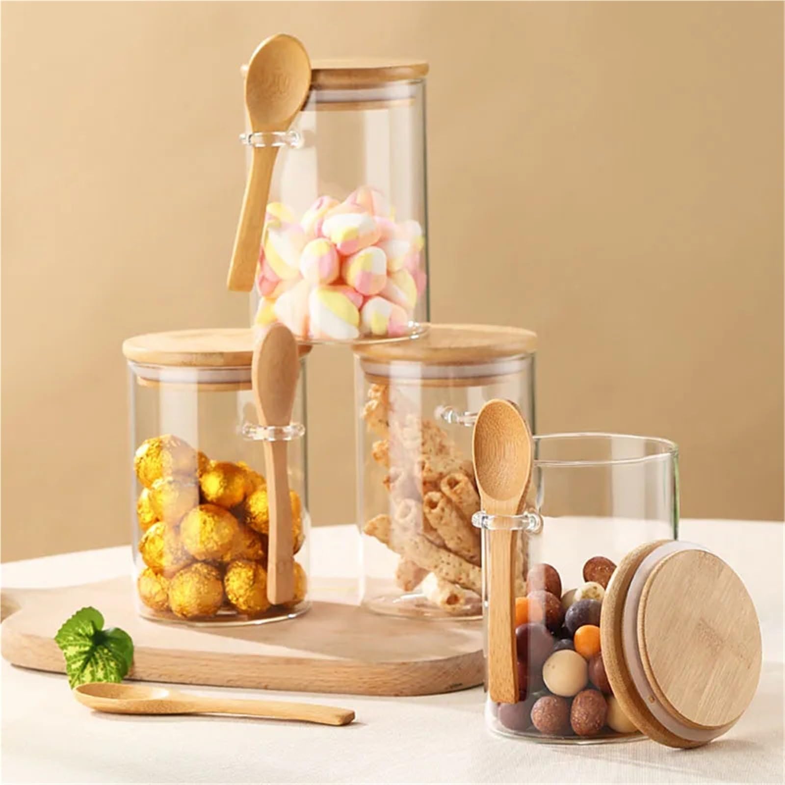 Barattoli per dolci. Barattolo Di Vetro for Conservazione Degli Alimenti, Confezione Da 2, Trasparente