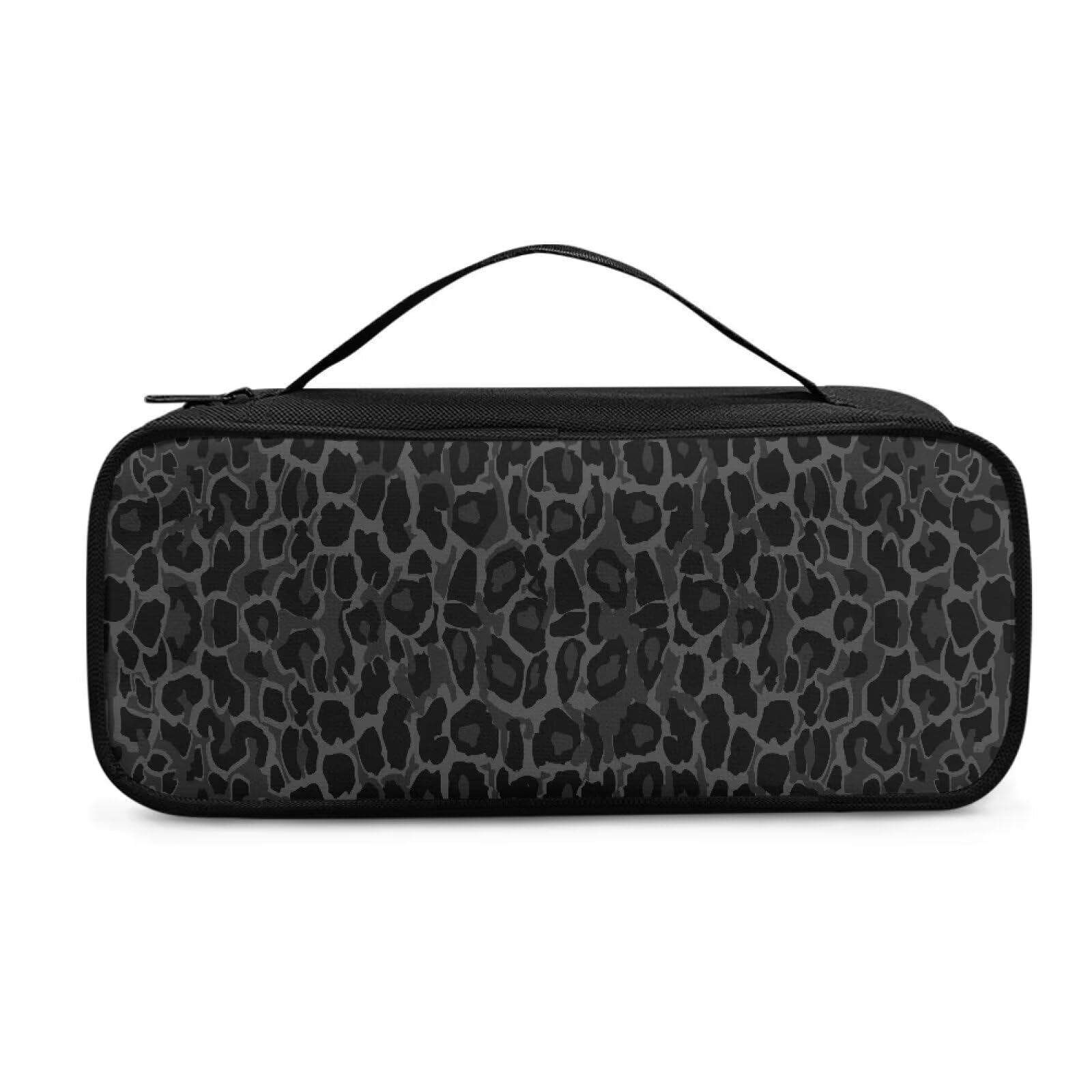 SUITOSELFY Black Leopard Print Stethoscope Case for Nurse Portable Stethoscope Holder Travel Stethoscope Carrying Bag with Mesh Pocket for Compatible with 3M Littmann/Omron/MDF Stethoscope