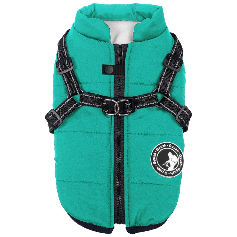 Gyuzh Dog Coat with Harness Puppy Coats Small Dog Harness Jacket Winter Waterproof Jackets for Smal Medium Large Dogs — image 1