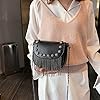 MEGAUK Mini Niet Handtasche Kette Fransen Umhängetasche Cross Body Taschen Elegante Kettentasche Punk Clutch Bag Abendtasche mit Kette Riemen Metall Schultergurt #4